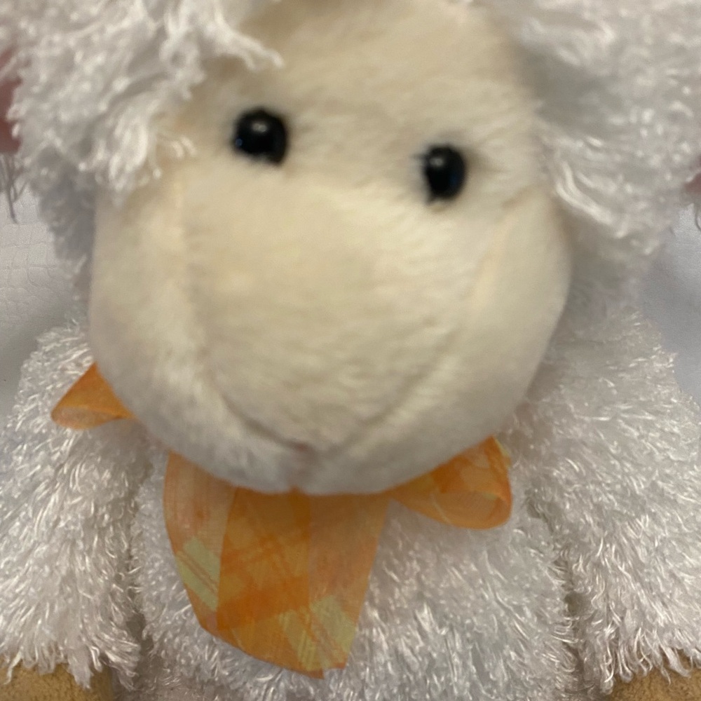 Plush Sheep Toy with Tan Accents - Picture 3 of 5